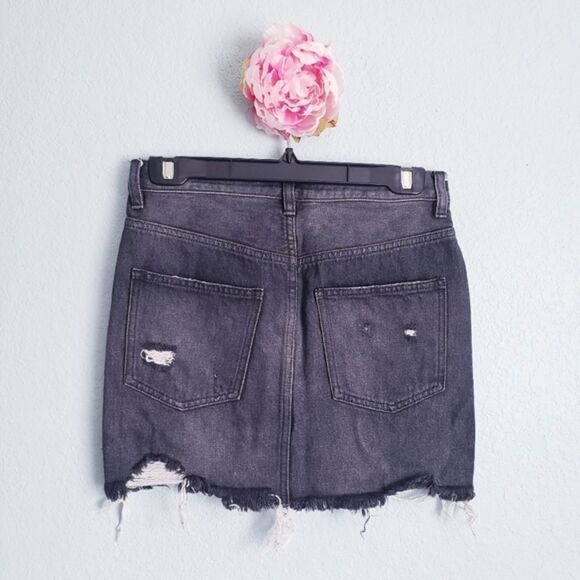 Free People‎ Black Denim Skirt - Picture 5 of 6